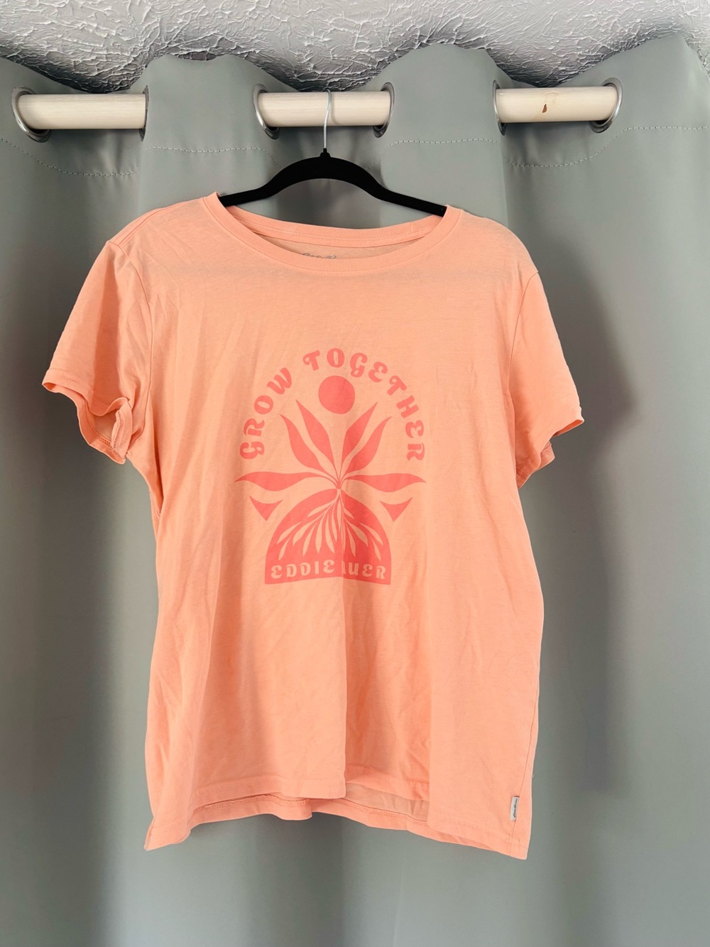 Eddie Bauer “Grow Together” peach/coral Graphic Tee